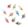 Stripe Resin Connector Charms PALLOY-JF01797-01-1