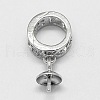 Anti-Tarnish Rhodium Plated 925 Sterling Silver Pendant Bails STER-D029-08P-1