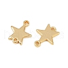 Brass Star Connector Charms KK-B137-09G-2