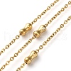 304 Stainless Steel Cable Chains with Beads CHS-F020-05G-1