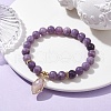 Natural Lilac Jade Stretch Bracelets BJEW-JB10092-04-2