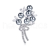 Exquisite Flower Alloy Rhinestone Brooch PW-WG7FC23-01-3