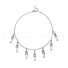 Tibetan Style Alloy Skeleton Pendant Necklace NJEW-JN04232-1