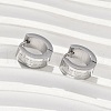 304 Stainless Steel Hoop Earrrings for Women EJEW-U066-03P-3