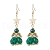 Angel Star Handmade Glass Seed Beads & Glass Dangle Earrings for Women EJEW-MZ00393-4