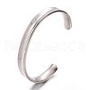 304 Stainless Steel Cuff Bangles BJEW-G478-P-3