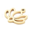 304 Stainless Steel Flower Lotus Charms STAS-Z054-02G-2