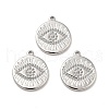 Tarnish Resistant 304 Stainless Steel Pendants Rhinestone Setting STAS-A066-16P-2