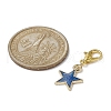 Star Alloy Enamel Pendants Decorations HJEW-JM01070-4