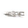Brass Micro Pave Clear Cubic Zirconia Fold Over Clasps KK-R222-04P-1