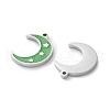 304 Stainless Steel Enamel Pendants STAS-M102-21P-06-2