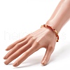Natural Carnelian(Dyed) Chip Beads Bracelet for Girl Women BJEW-JB06748-03-3