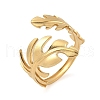 304 Stainless Steel Adjustable Open Cuff Rings for Women RJEW-U060-03F-G-2