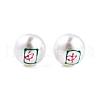 Mahjong Theme ABS Plastic Imitation Pearl Enamel Beads KY-G020-04A-2