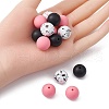 Round Food Grade Eco-Friendly Silicone Focal Beads SIL-YW0001-14B-4