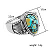 Fashionable Alloy & Turquoise Finger Rings FS-WGDFDBB-03-3