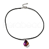 Waxed Cord Necklaces NJEW-P310-12P-01-2
