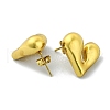 Ion Plating(IP) 304 Stainless Steel Stud Earrings EJEW-C071-04G-2