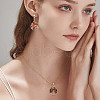 HOBBIESAY 16Pcs 8 Styles Natural Mixed Stone Chip Copper Wire Wrapped Pendants FIND-HY0003-7