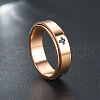 Cross Pattern 304 Stainless Steel Rotatable Finger Rings FS-WGAA8E6-08-1