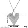 Stainless Steel Heart Pendant Necklaces for Women UF8370-1-1