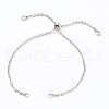 Adjustable 304 Stainless Steel Cable Chain Slider Bracelet/Bolo Bracelets Making AJEW-JB00780-01-1