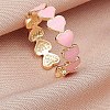 Heart Brass Enamel Cuff Rings for Women FS-WGCCE82-02-1