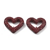 Heart Shape Polymer Clay Rhinestone Beads CLAY-NH0001-09A-03-1