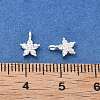 925 Sterling Silver Micro Pave Clear Cubic Zirconia Star Charms STER-D302-04B-S-3