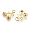 Brass Micro Pave Cubic Zirconia Charms KK-N265-30G-2