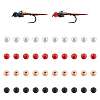 Unicraftale 60Pcs 5 Colors Tungsten Nickel Iron Beads FIND-UN0016-43-1