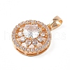 Brass Micro Pave Cubic Zirconia Pendants KK-W795-14KCG-2