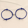 Alloy Heart-shaped Magnetic Braided Rope Bracelets for Couple Girlfriends WG59636-16-1