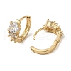 Brass Micro Pave Cubic Zirconia Hoop Earring EJEW-L271-22KCG-02-2
