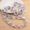 Mother's Day Jewellery Natural Pearl Nuggets Beaded Necklace NJEW-P126-B-01B-01-3