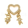 Brass Micro Pave Cubic Zirconia Pendants KK-M319-08G-1