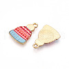 Winter Theme Printed Alloy Pendants PALLOY-H127-03G-03-01-2