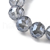 Transparent Electroplate Glass Beads Strands EGLA-N002-34D-F03-3
