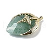 Natural Strawberry Quartz Pendants G-U019-01G-03-2