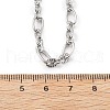 5.5MM 304 Stainless Steel Textured Oval Link Chain Necklaces NJEW-T016-12P-5