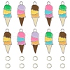 Summer Theme Alloy Enamel Pendants ENAM-YW0002-86P-1