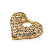 Brass Micro Pave Cubic Zirconia Pendants KK-P308-14G-2