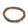 Natural Tiger Eye Beaded Stretch Bracelets BJEW-D446-B-32-2
