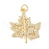 Brass Micro Pave Cubic Zirconia Pendants KK-U053-15G-1