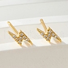 S925 Sterling Silver Cubic Zirconia Lightning Stud Earrings OB5526-5-1