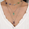 Yilisi 12Pcs 12 Style Natural Gemstone Pendants G-YS0001-20-8