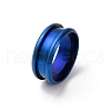 201 Stainless Steel Grooved Finger Ring Settings STAS-TAC0001-10A-L-1