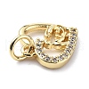 Brass Micro Pave Cubic Zirconia Charms ZIRC-F131-08G-3