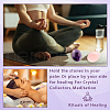 AHADERMAKER 2Pcs 2 Styles Natural Amethyst & Rose Quartz Palm Stones AJEW-GA0007-90B-5