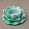Buddhist Lotus Flower Mini Resin Crystal Ball Display Bases PW-WG12951-03-1
